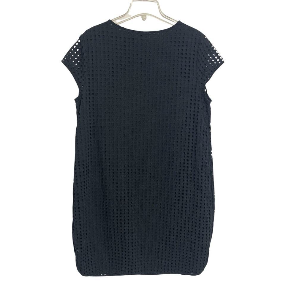 Merona Cotton Eyelet Shift Dress Plus Size XXL Black Lined Lightweight Boho - Picture 4 of 10